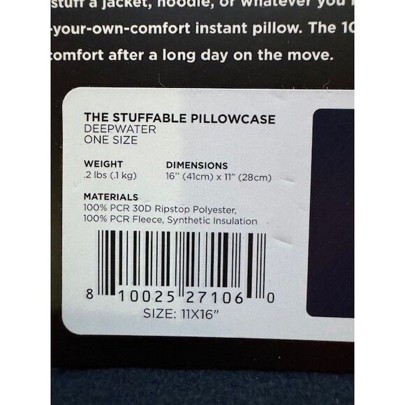 Rumpl The Stuffable Pillowcase BRAND NEW IN PACKAGING Deepwater Blue - Picture 3 of 7